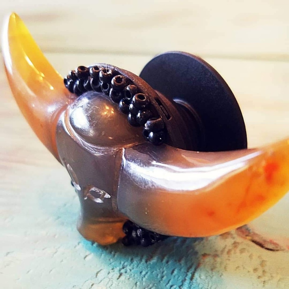 Longhorns Carved Agate Phone Accessories